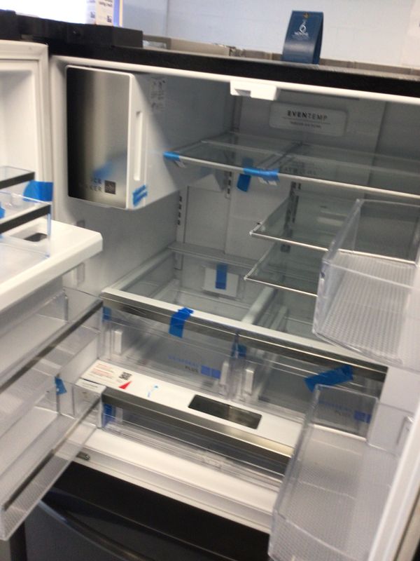 GRFS2853AD Frigidaire  Gallery Fridge, 28 cu ft. French 3-Door with Exterior Ice &amp; Water Dispenser, High Capacity Dual IceMaker, Adjustable Temp Drawer,Sabboth Mode, Energy Star, Smudgeproof Black Sta