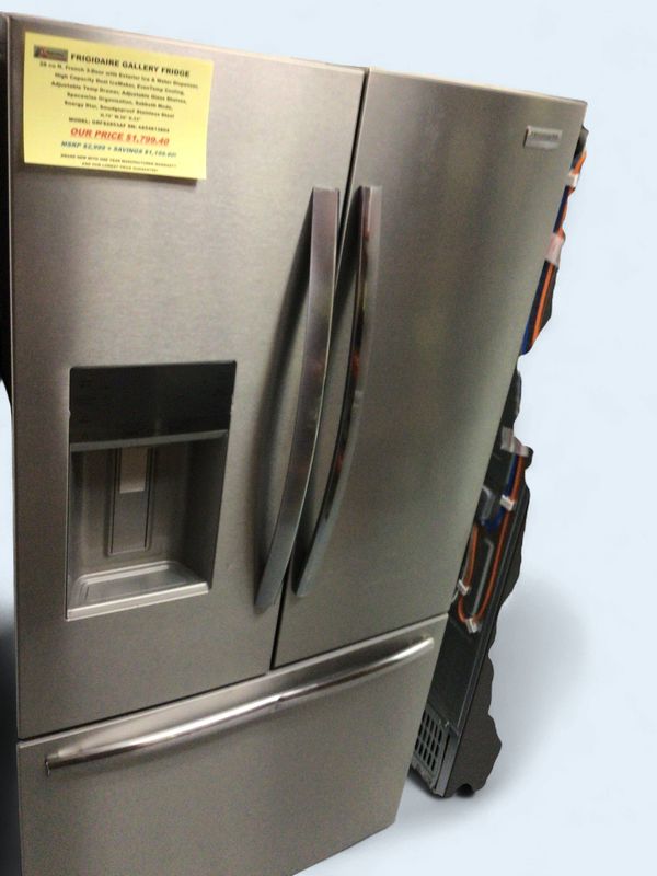 GRFS2853AF-1 Frigidaire  Gallery Fridge, 28 cu ft. French 3-Door with Exterior Ice &amp; Water Dispenser, High Capacity Dual IceMaker, Adjustable Temp Drawer, Sabboth Mode, Energy Star, Smudgeproof Stainl