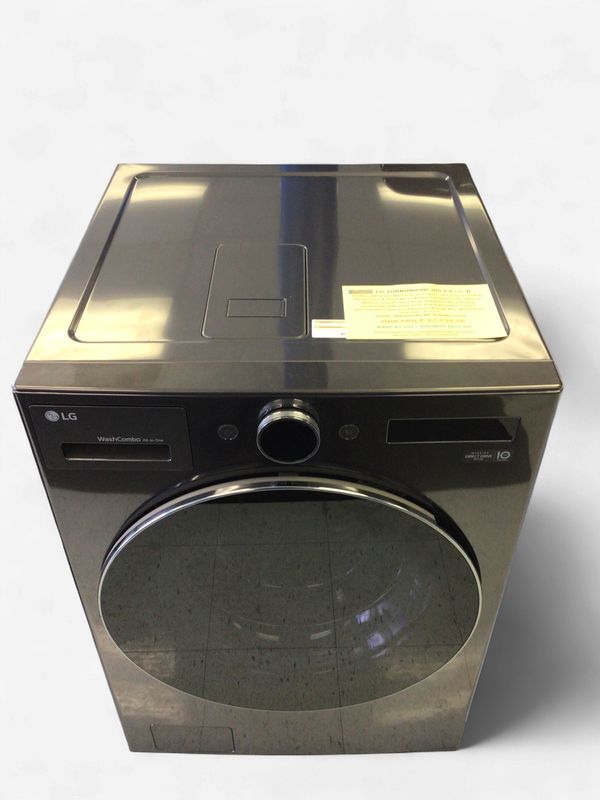 WM6998HBA LG TurboWash360 5.0-cu ft Ventless All-In-One Washer Dryer Combo, 30 Cycles including Steam Cycle &amp; Quick Wash, Add a Garment, Anti Vibration, Auto Load Balance, Energy Star, Black Steel, H.