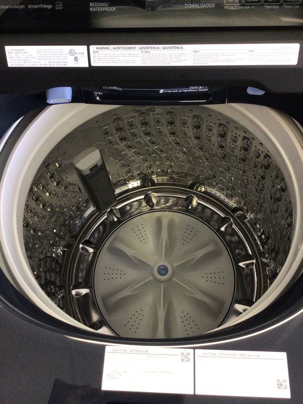 WA54CG7150AD Samsung Washer,5.4 cu ft Top Load, Pet Care Solution,  Smart Things Technology (Alexa, Android, etc!), High Efficiency Impeller, Super Speed Wash, Vibration Reduction, Stainless Steel Tub