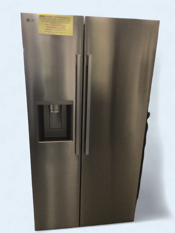 LL27T3530S LG Craft Ice 26.6 cu ft Side-by-Side Refrigerator Smart Compatible with Dual Ice Maker, Ice Plus, 3 Types of Ice, Water and Ice Dispenser, Frost Free, ADA Compliant, Energy Star, Printproof