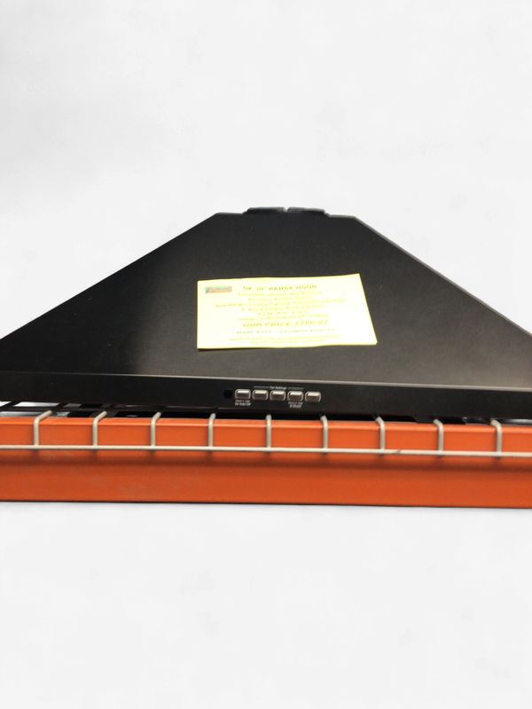 JVW5301BJTS GE Range Hood 30" Convertible 350-CFM, Wall-Mounted,Electronic Backlit Controls, Dual Halogen Cooktop Lighting, Dishwasher Safe Filter, 6" Round Damper, Black Stainless H.9.88" W.30" D.18.