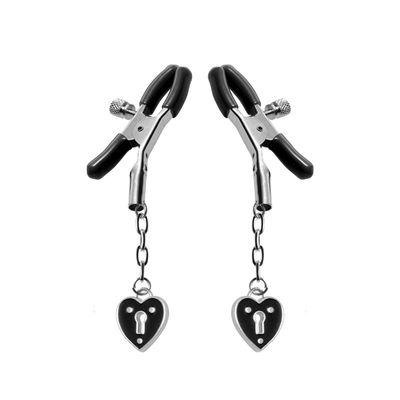Charmed Heart Padlock Nipple Clamps