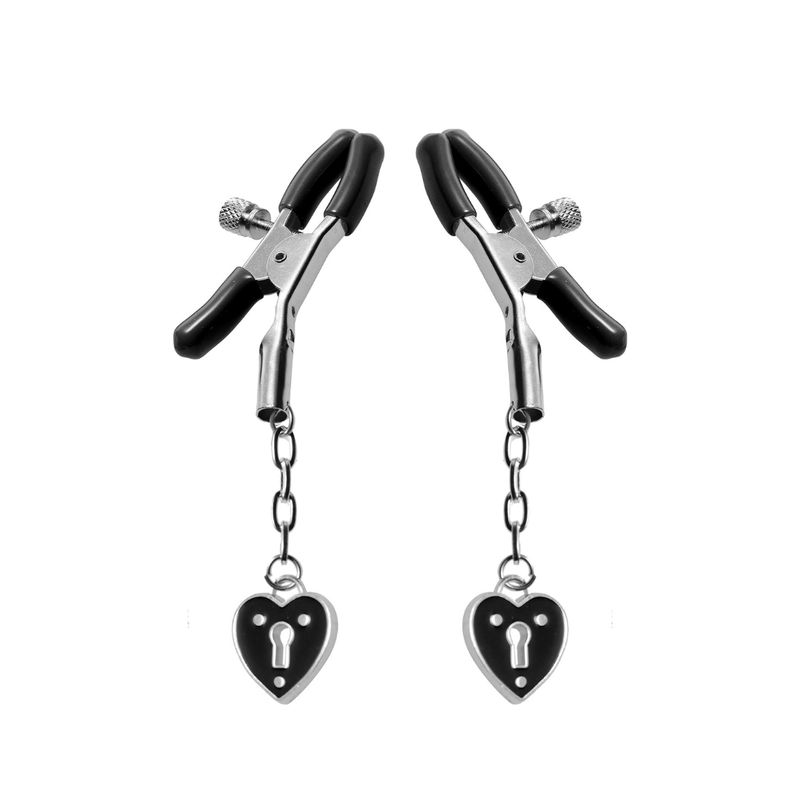 Charmed Heart Padlock Nipple Clamps