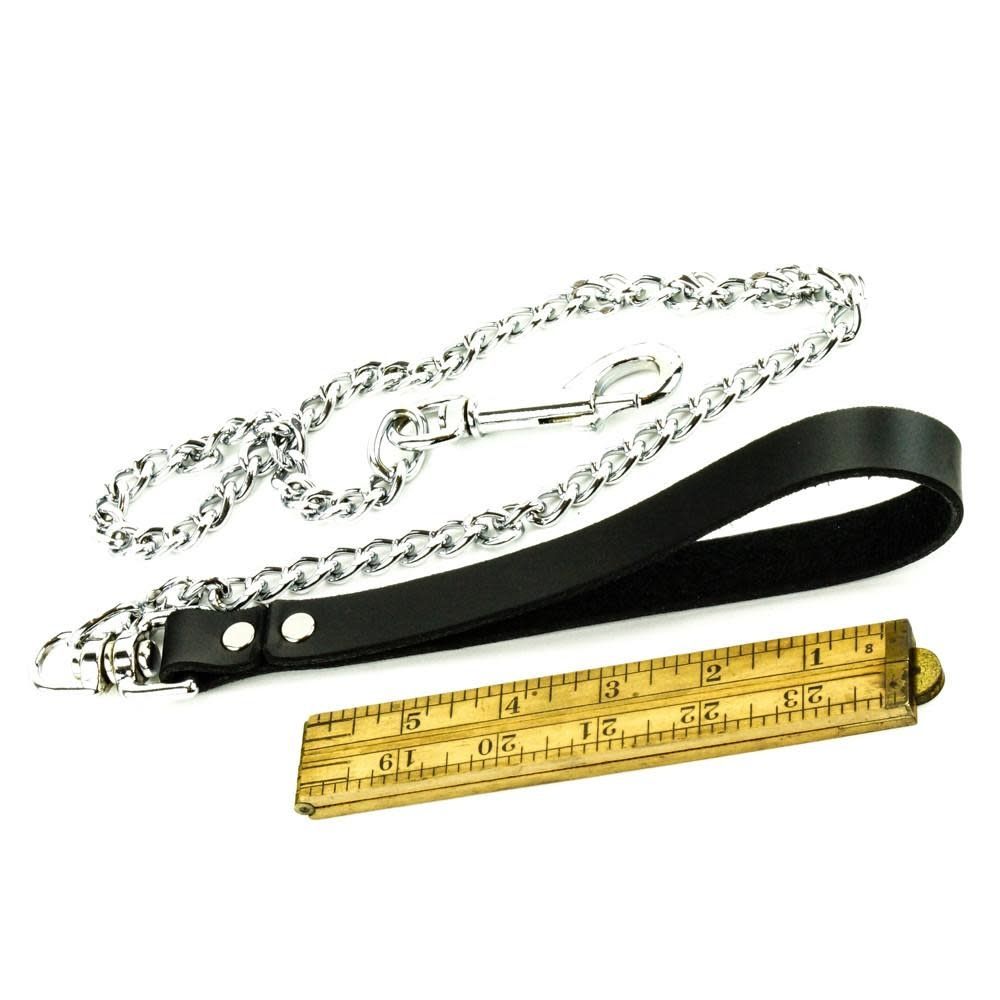 3/4&quot; Flat Link Leather Leash