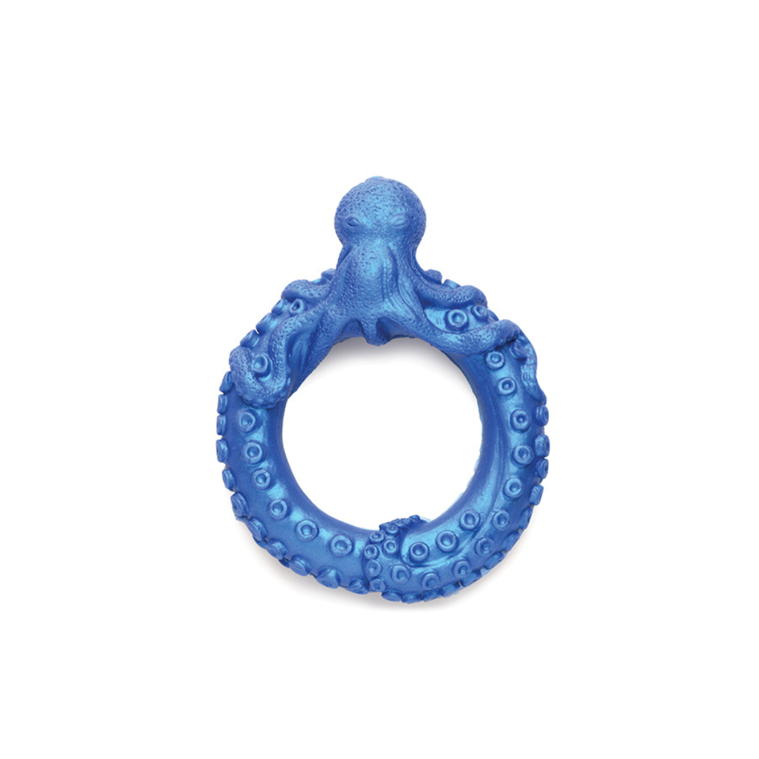 The creature cocks octo-ring cock ring, made to resemble a dark blue octopus curled around a sucker-covered ring.