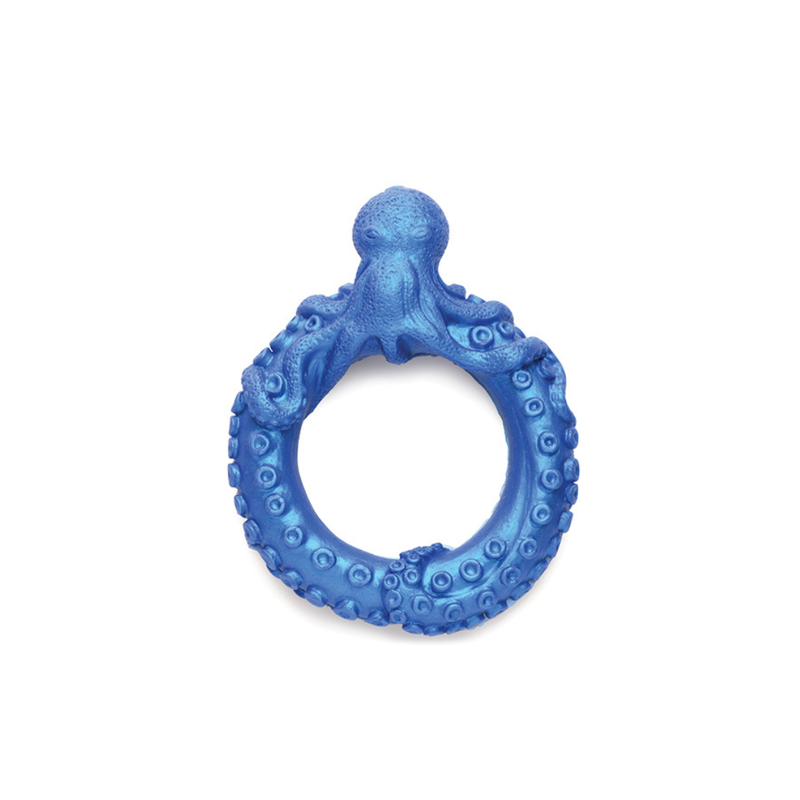 The creature cocks octo-ring cock ring, made to resemble a dark blue octopus curled around a sucker-covered ring.
