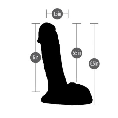 6" Realistic Semi Pack &amp; Play Silicone Dildo