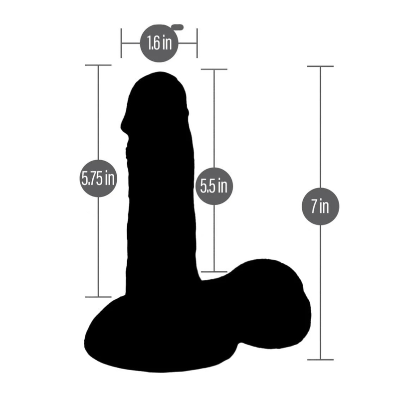 5.75" SoReal Silicone Dual Density Dildo with Moveable Balls