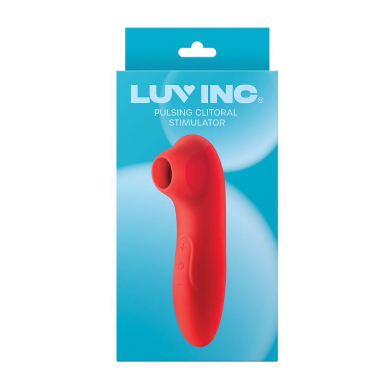 Luv Inc Pulsing Clitoral Stimulator- Red: CS19
