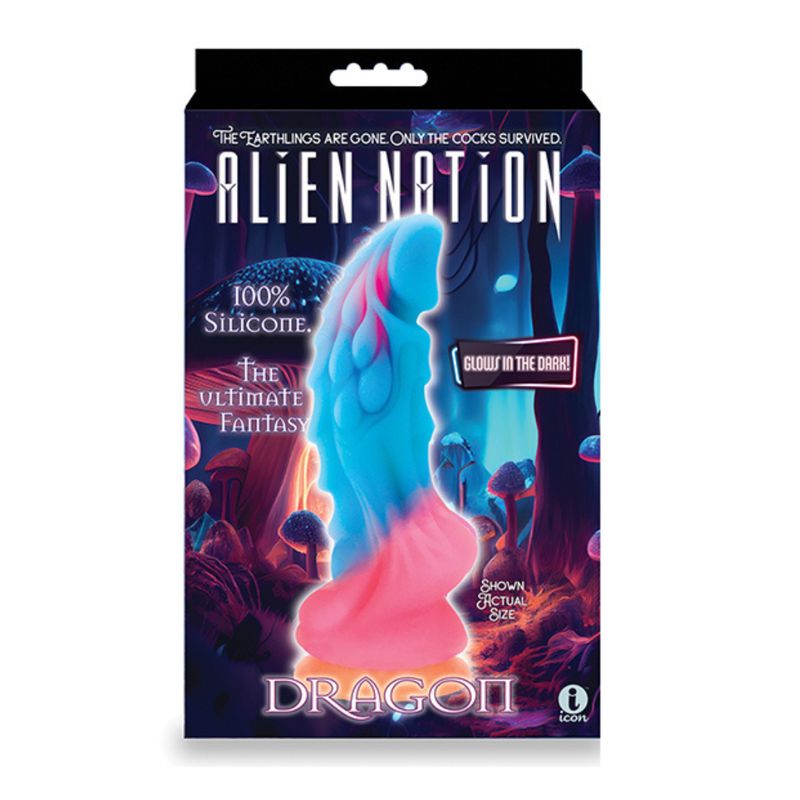 Alien Nation Glow Dragon Glow-In-The-Dark Silicone Dildo