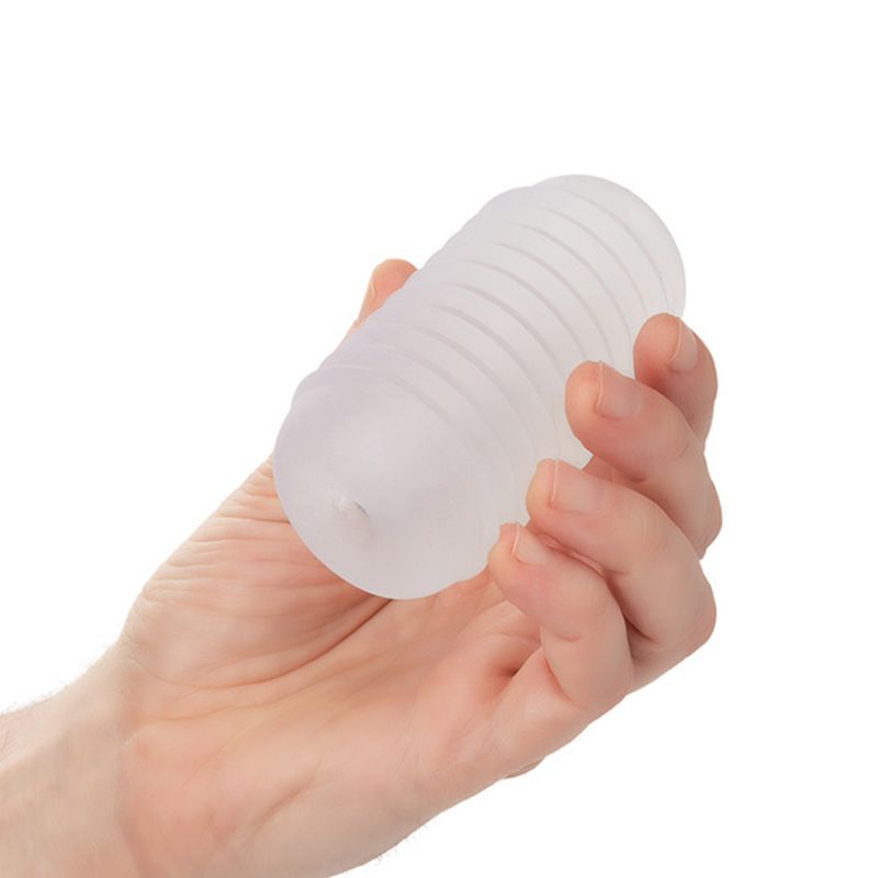 Pop Sock! Ribbed Stroker- Clear