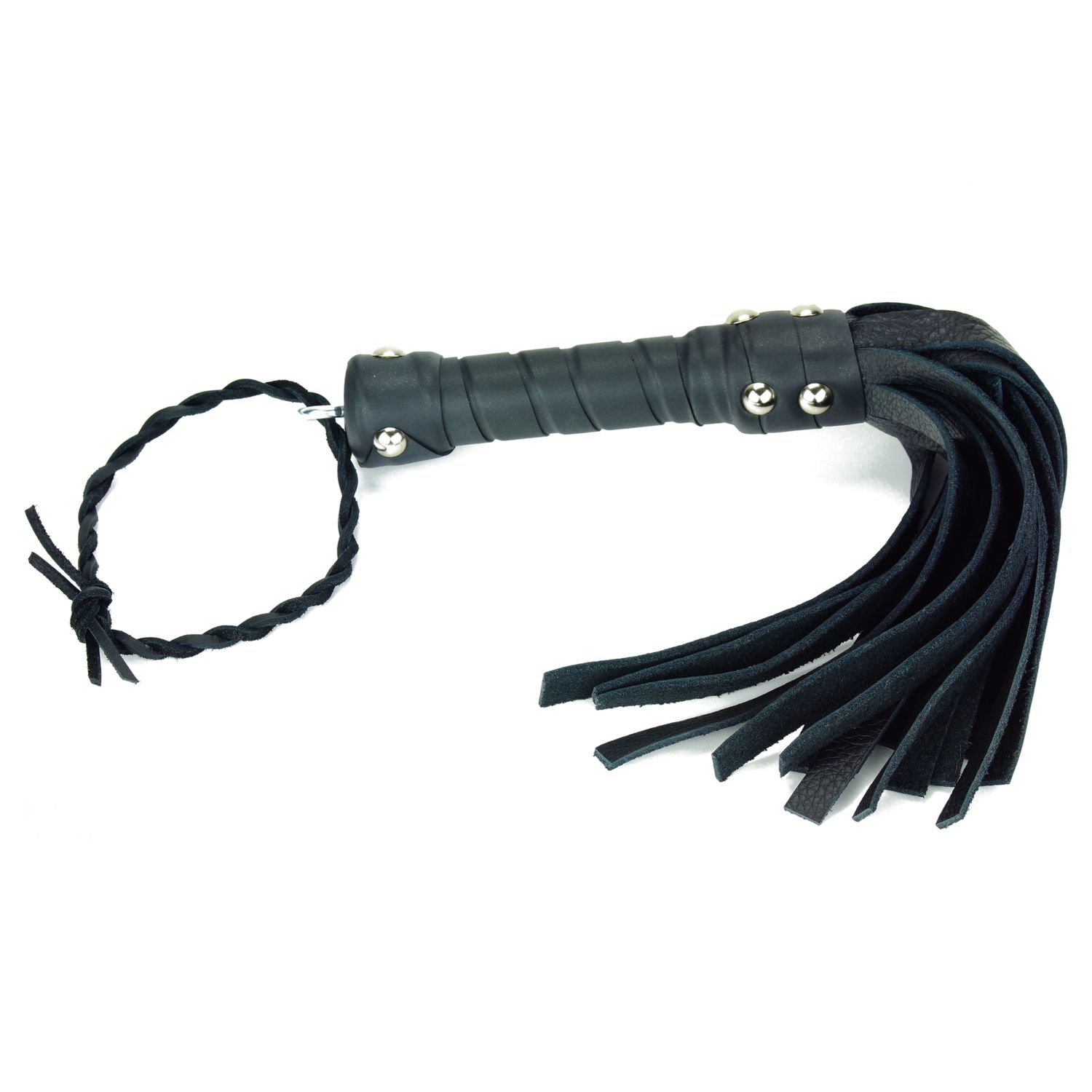 Handy Cowhide Flogger, Color: Black