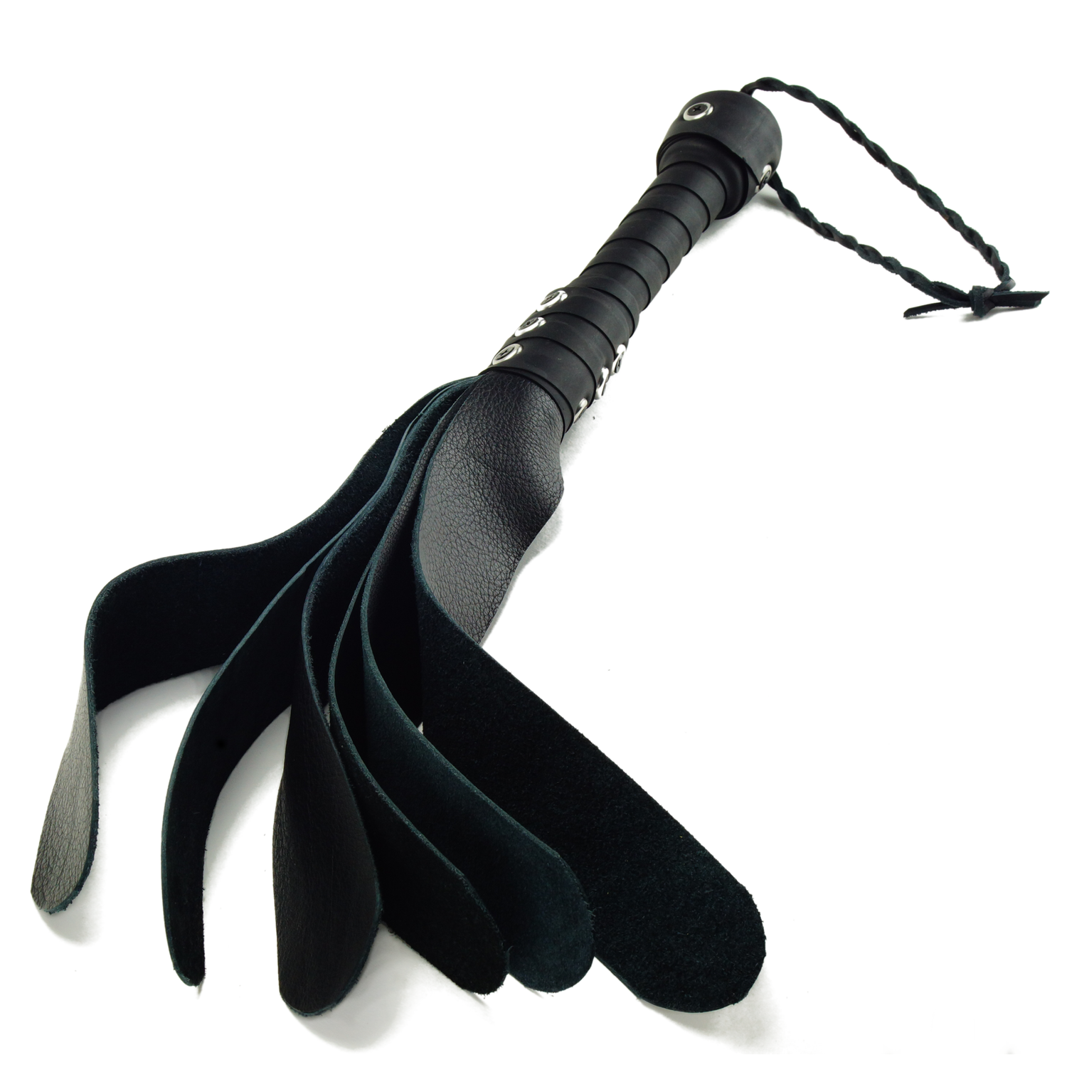 Massage Flogger, Color: Black (Cowhide)