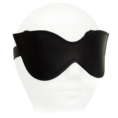 Meow Fleece-Lined Blindfold, Color: Black/Black