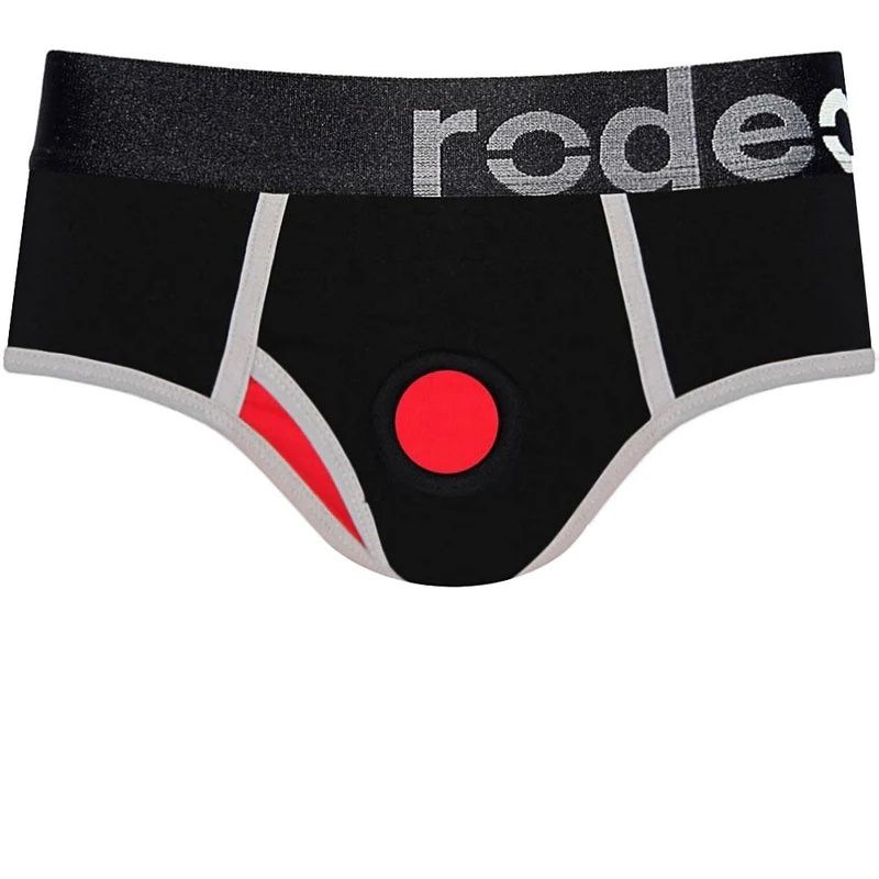 RodeoH Black &amp; Red Brief + Harness, Size: 23-24 (XXXS)