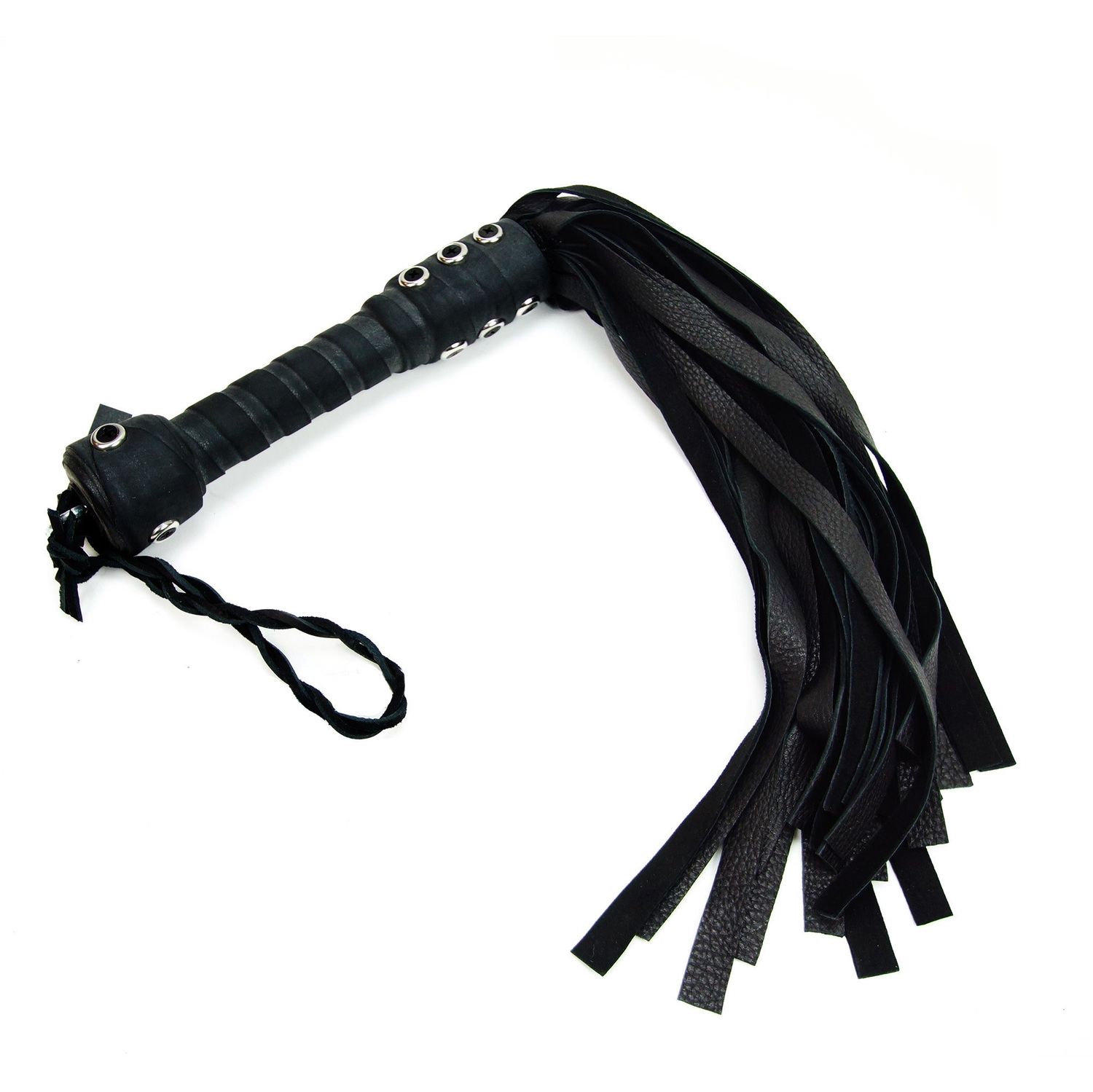 Midsize Deerhide Flogger, Color: Black
