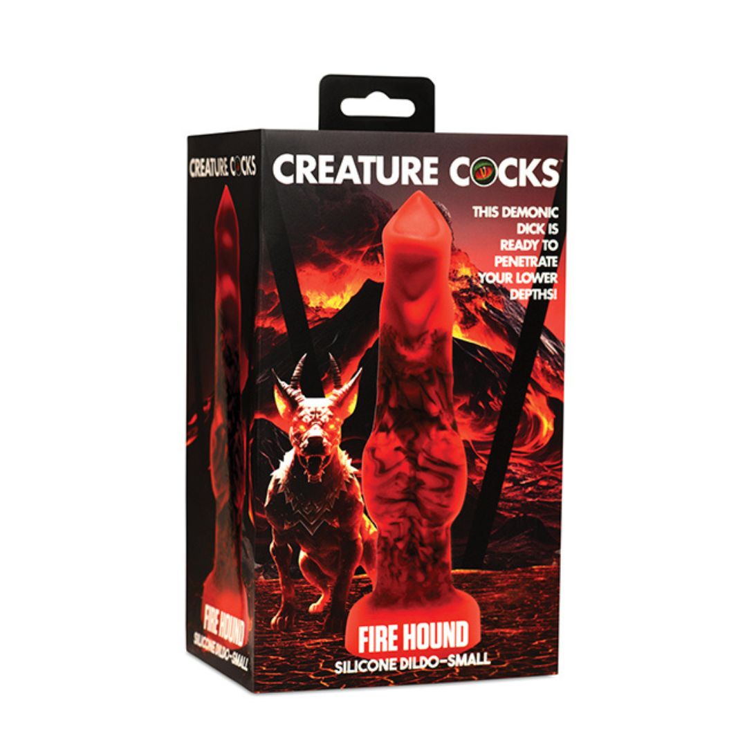 Creature Cocks Fire Hound Dildo, Size: S