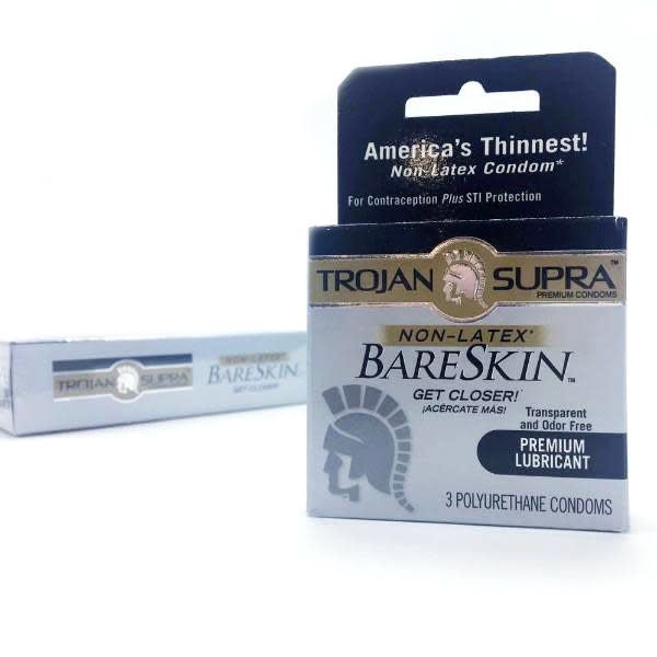 Trojan Supra BareSkin Non-Latex Condoms, Quantity: 3 Pack
