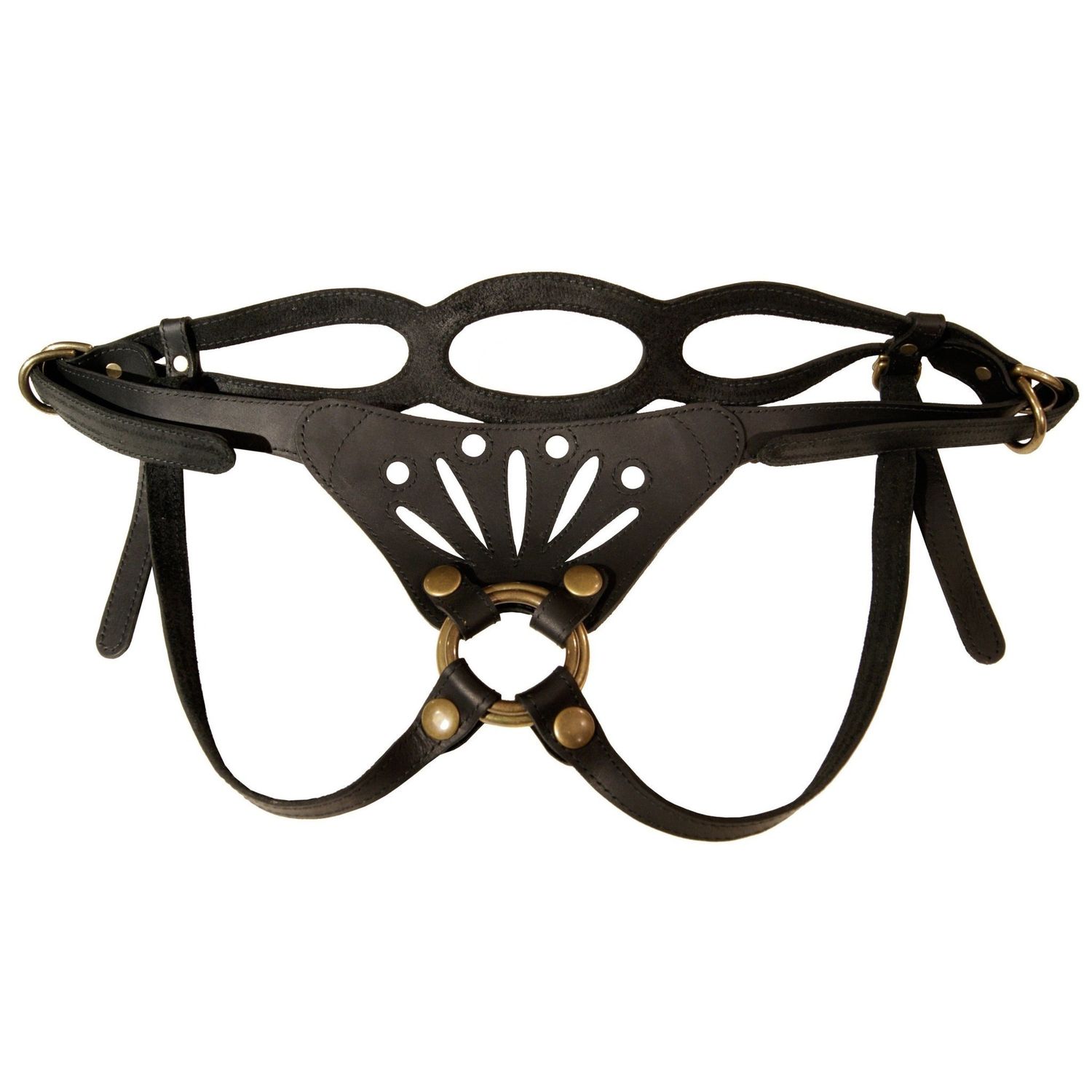 Lillith Leather  Harness, Size: M/L (34&quot;- 53&quot;), Color: Black