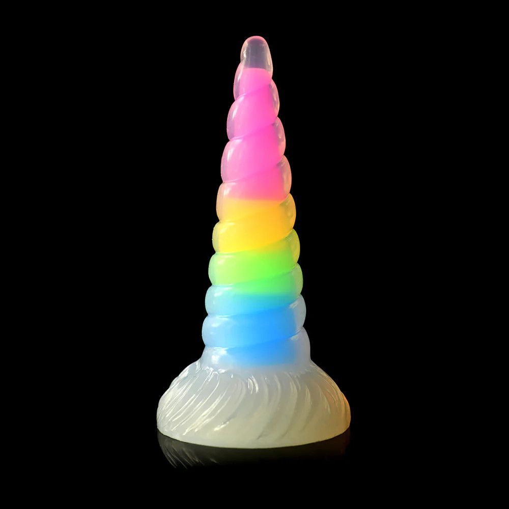Creature Cocks Uni-Glow  Rainbow Dildo