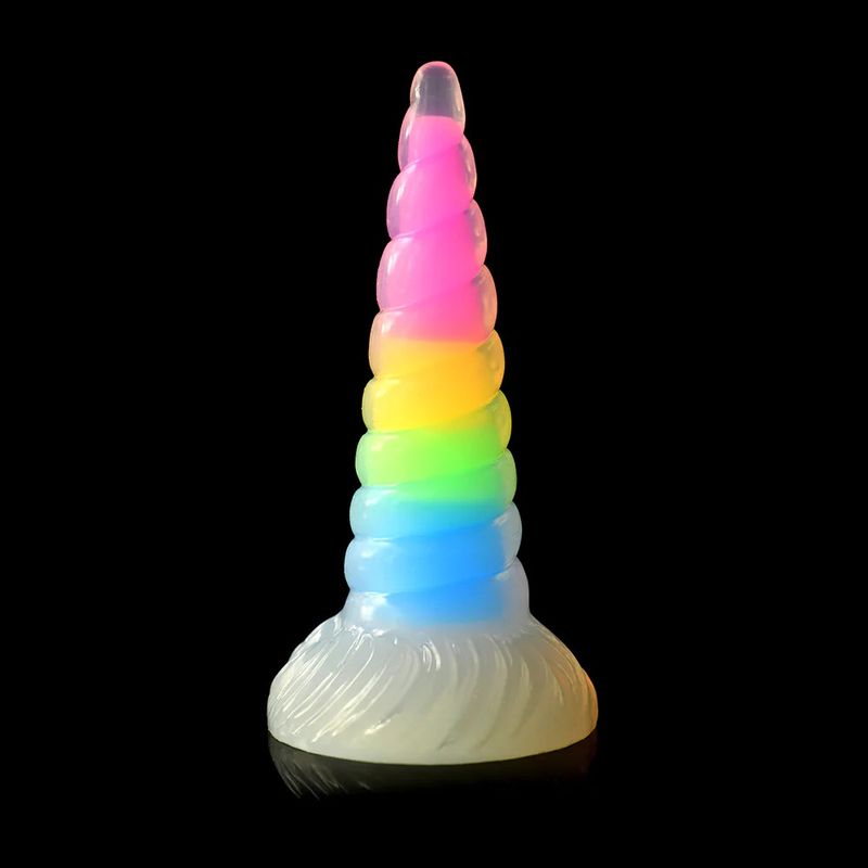 Creature Cocks Uni-Glow  Rainbow Dildo