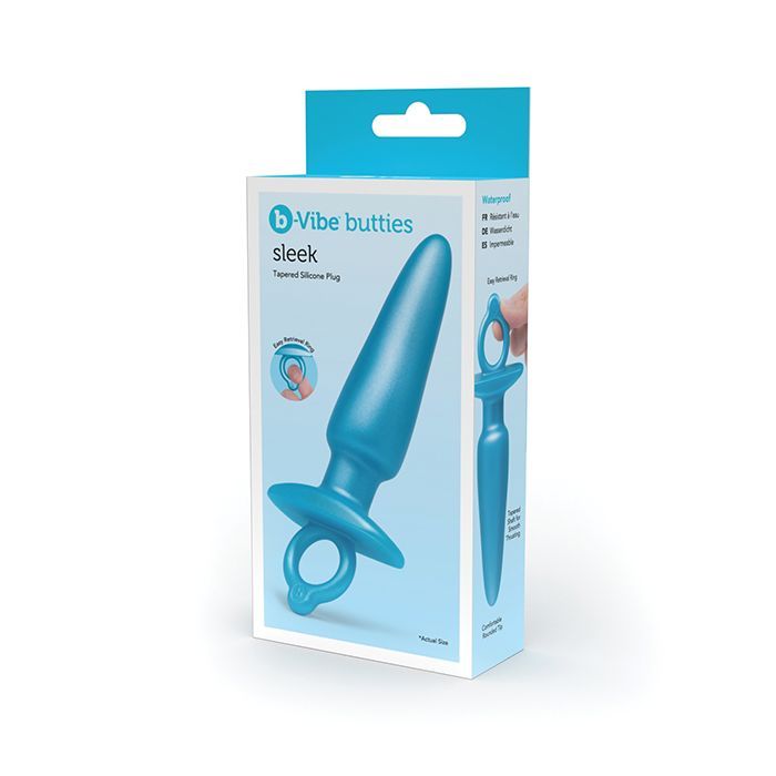 B-Vibe Butties Sleek Tapered Silicone Plug