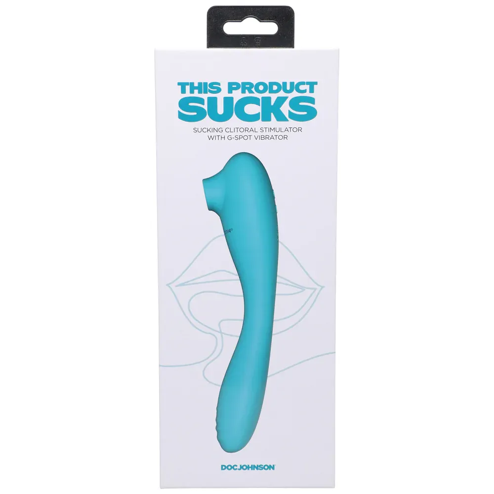 This Product Sucks Bendable Clitoral Suction &amp; G-Spot Vibrator Teal