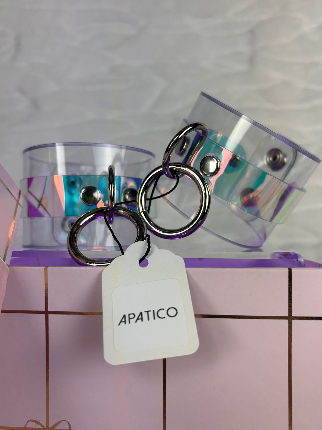 Holographic O-Rings Cuff Bracelets