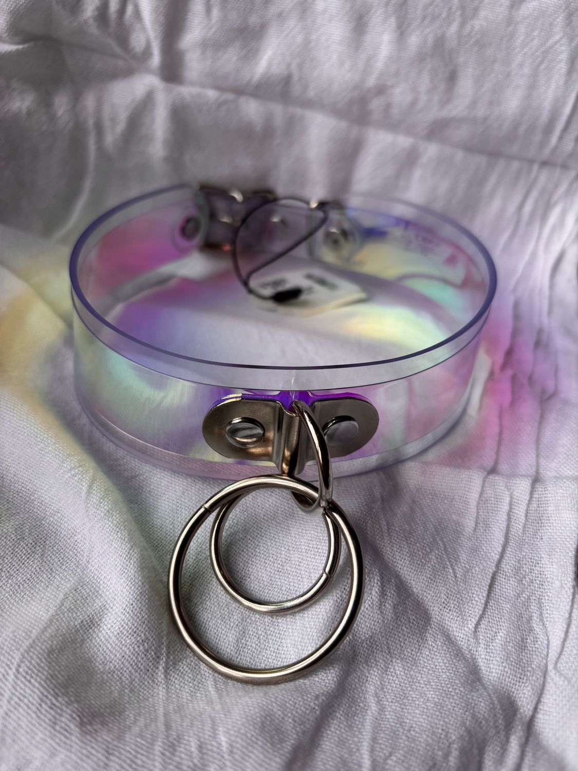 Holographic Trouble Choker Collar