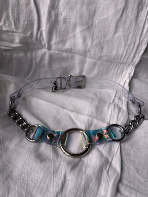 Holographic Industrial Chained Necklace