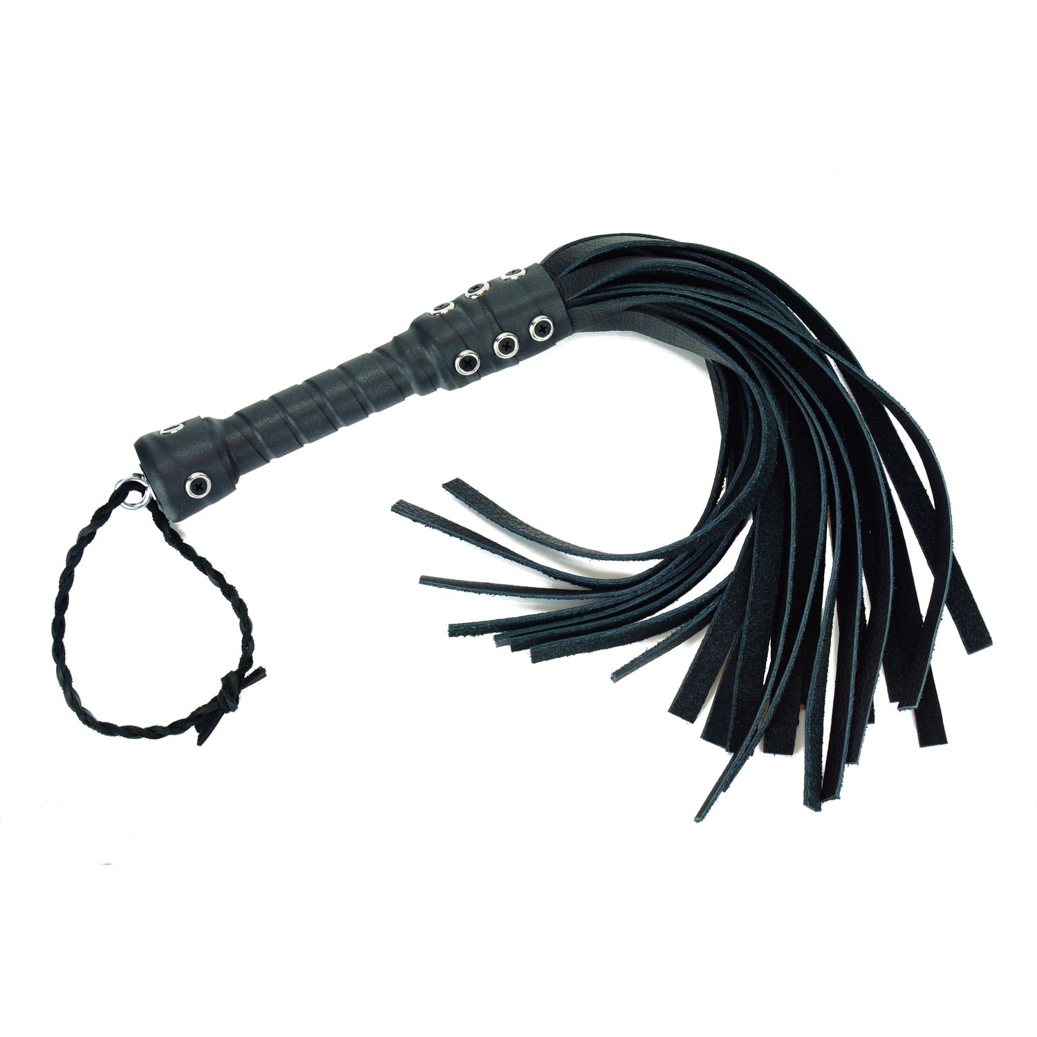 Midsize Cowhide Flogger, Color: Black