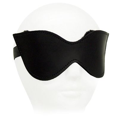 Meow Fleece-Lined Blindfold, Color: Black/Black