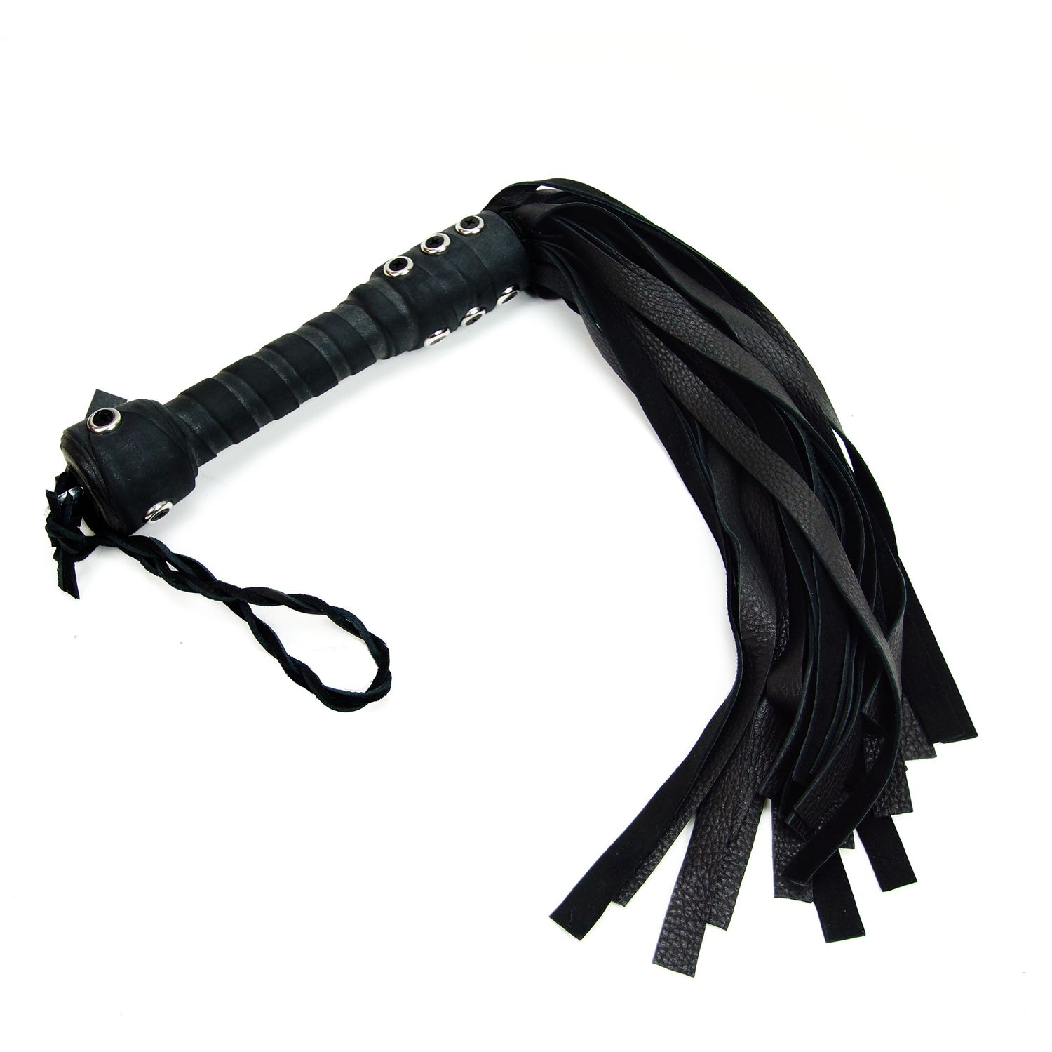 Midsize Deerhide Flogger, Color: Black