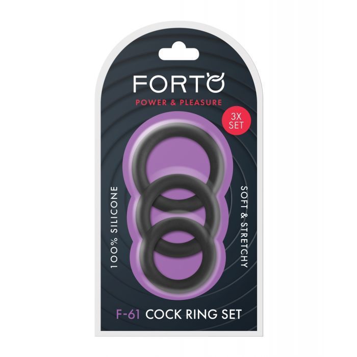 Forto F-61 Three Piece Cock Ring Set