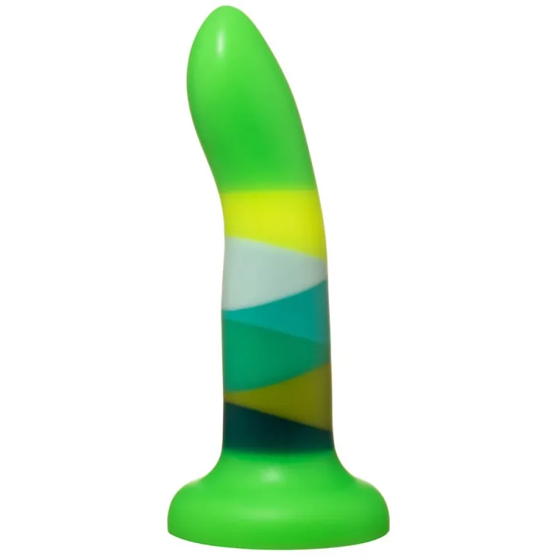 6" Ribbon Striped Silicone Dildo