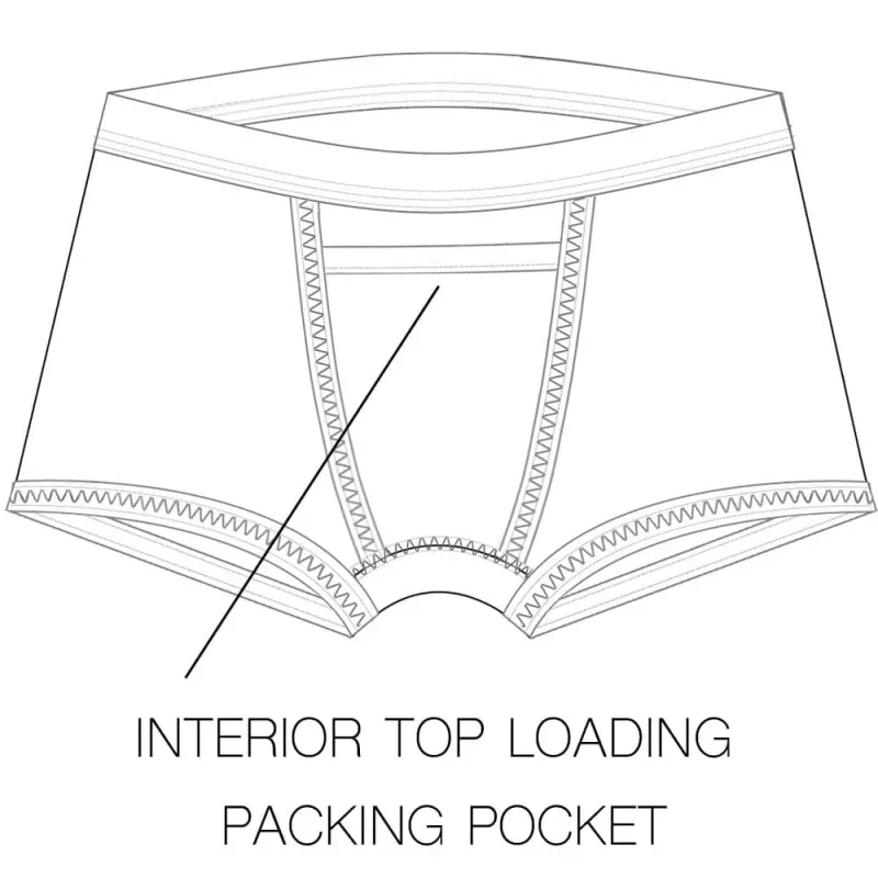Packing Boxer Top Loading  Blue Gray Plaid