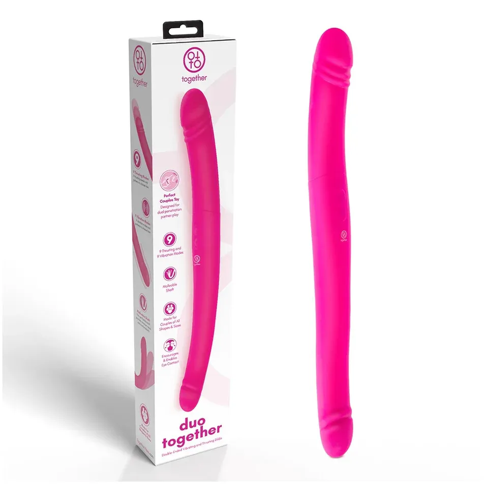 DUO Vibrating and Thrusting Double-Ended Dildo