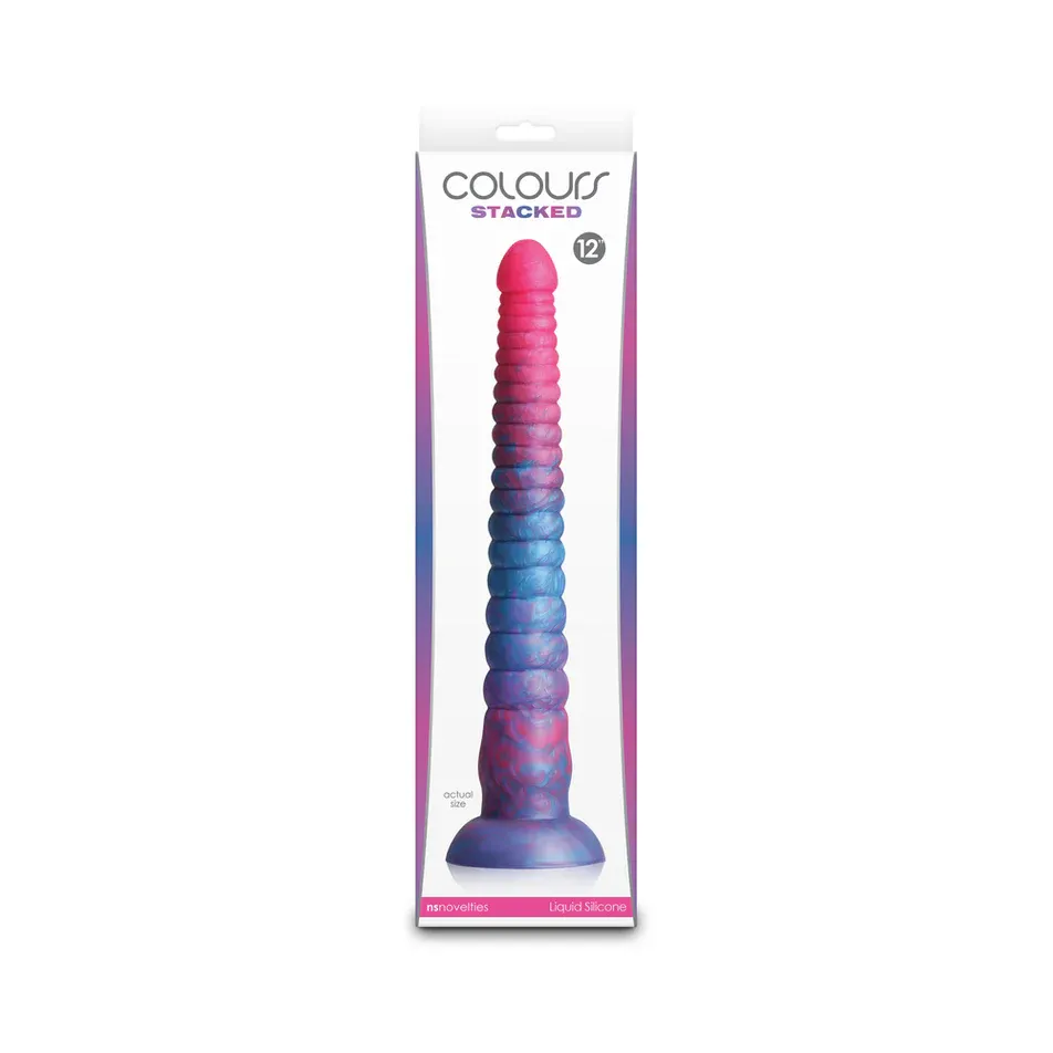 Colours Stacked 12&quot; Silicone Dildo