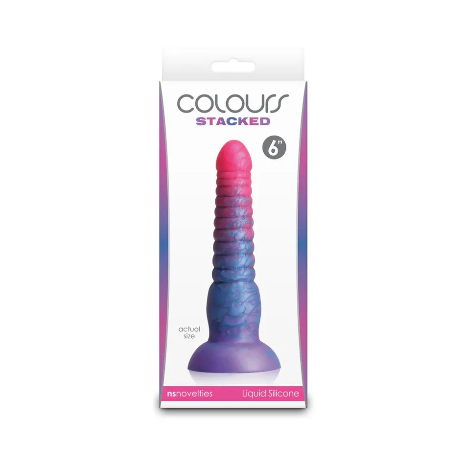 Colours Stacked 6&quot; Silicone Dildo