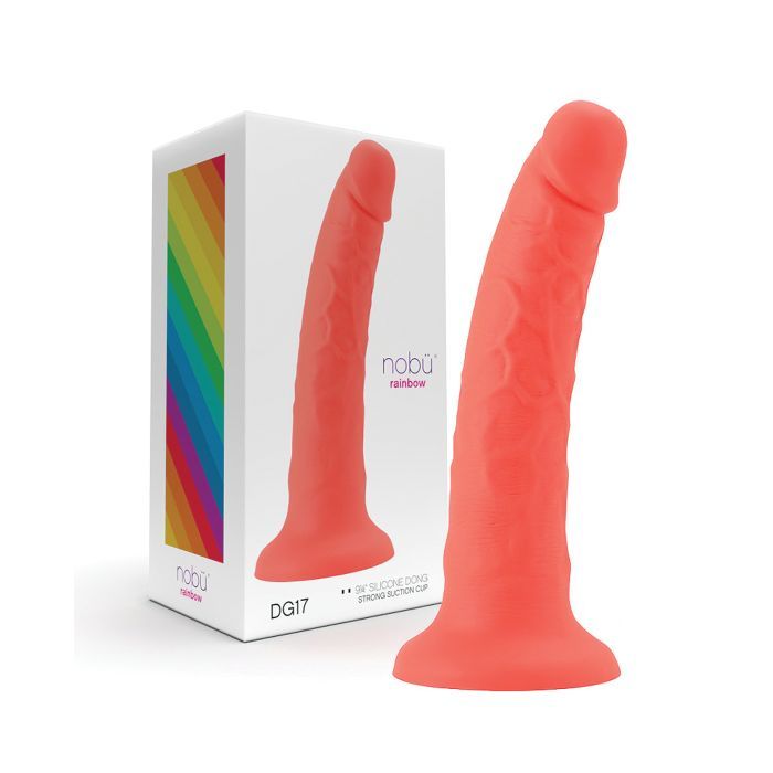 nobü DG17 9.25&quot; Silicone Dildo Coral