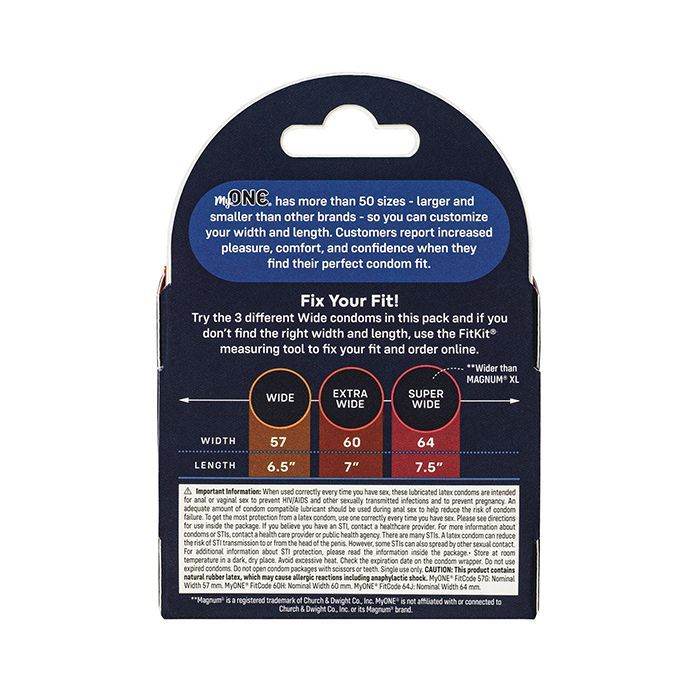 MyONE Perfect Fit Large Hyperthin Latex Condom Sampler