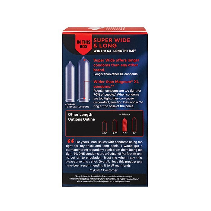 MyONE Perfect Fit Super Wide Hyperthin Latex Condoms