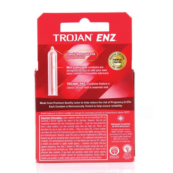 Trojan ENZ Non-Lubricated Latex Condoms