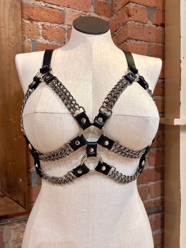 5-Point Chain Bra Harness Top