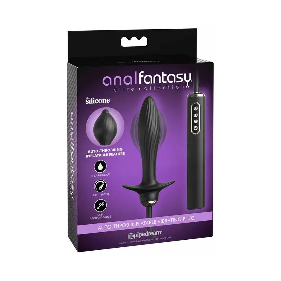 Anal Fantasy Auto-Throb Inflatable Vibrating Silicone Plug