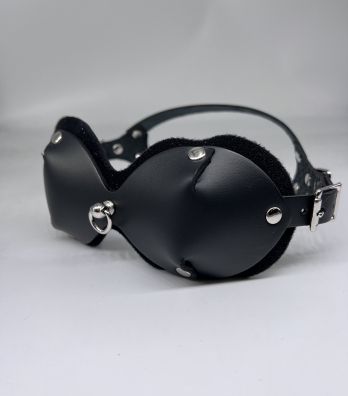 Padded Blindfold with Head Harness and O-Ring