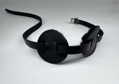 Lennon Leather Fleece Lined Blindfold