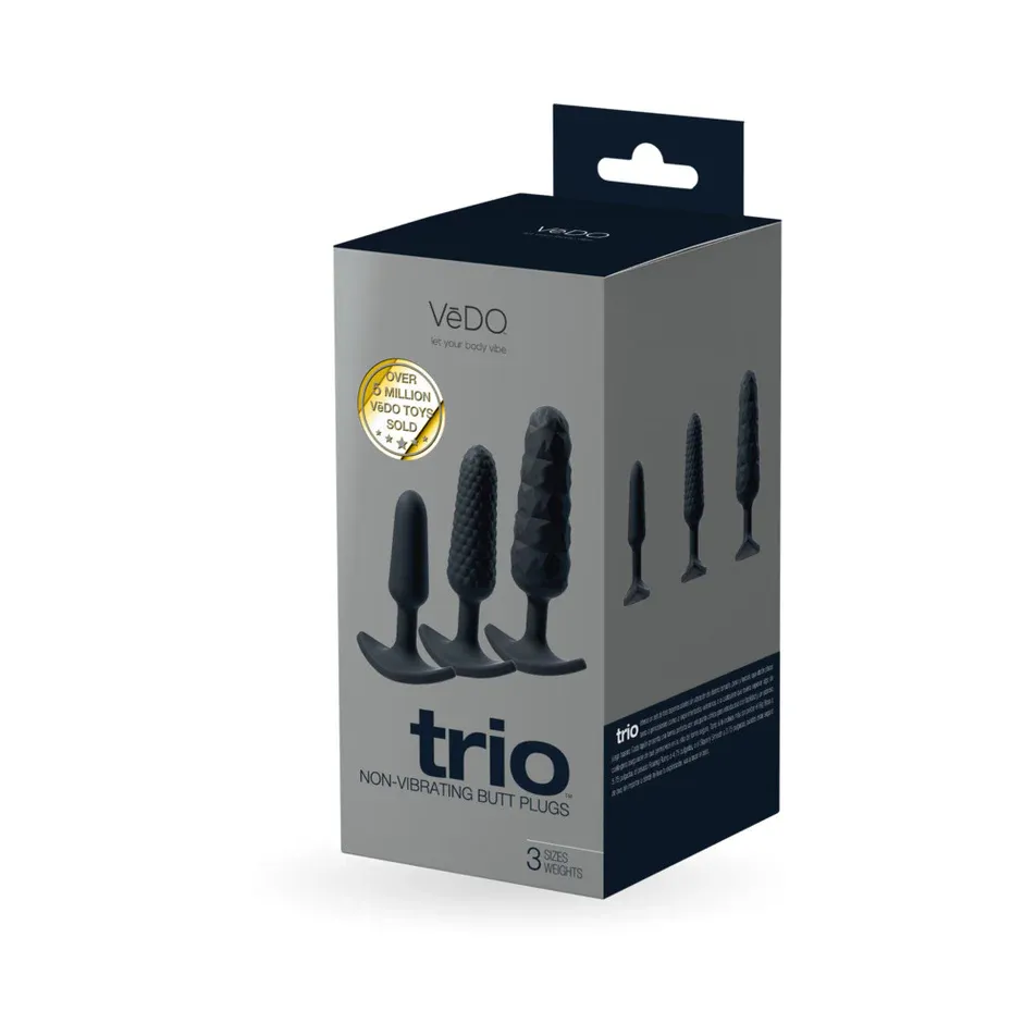 VēDO Trio Weighted Butt Plug Set Purple
