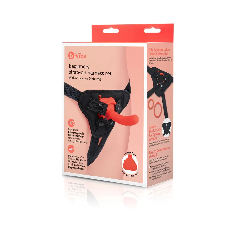 B-Vibe Beginners Strap-On Set 5 in Silicone Dildo Peg